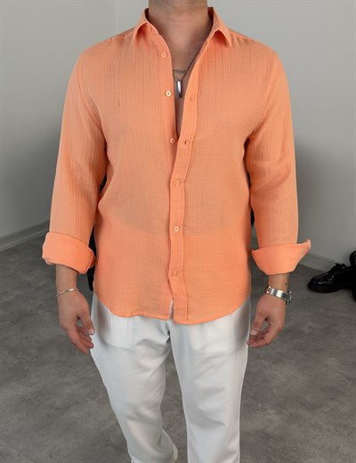 RAHAT KALIP %100 PAMUK MÜSLİN GÖMLEK TURUNCU