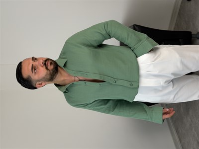 RAHAT KALIP %100 PAMUK MÜSLİN GÖMLEK YEŞİL