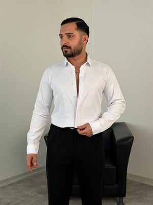 REGULAR FİT KLASİK POPLİN GÖMLEK BEYAZ