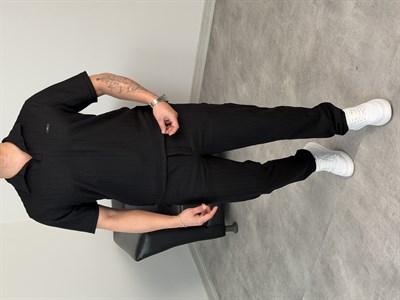 REGULAR FİT YAZLIK TAKIM SİYAH