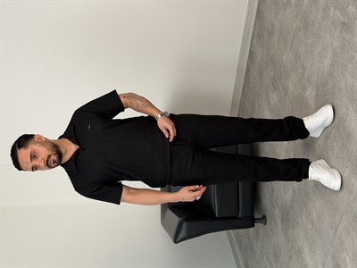 REGULAR FİT YAZLIK TAKIM SİYAH