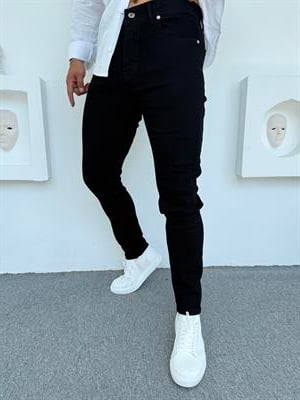 SLİMFİT FULL LİKRA KOT PANTOLON SİYAH