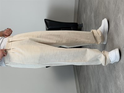 SÜPER BAGGY KALIP PİLELİ BAGGY PANTOLON BEJ