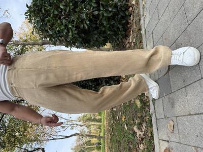 TEK PİLE HAM KADİFE BAGGY KREM