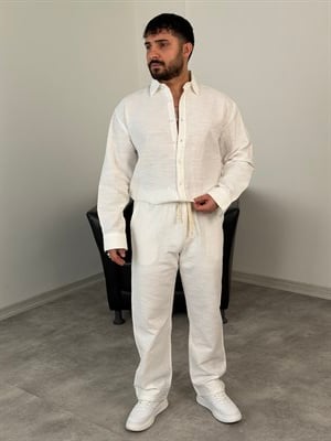 VİSKON %100 PAMUK TAKIM BEYAZ