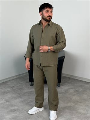 VİSKON %100 PAMUK TAKIM HAKİ YEŞİL