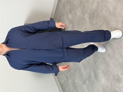 VİSKON %100 PAMUK TAKIM LACİVERT