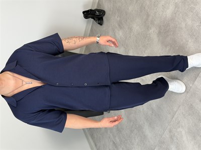 YAZLIK KREP TAKIM LACİVERT