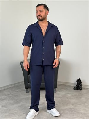 YAZLIK KREP TAKIM LACİVERT