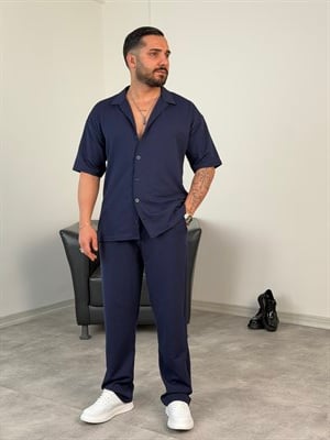 YAZLIK KREP TAKIM LACİVERT