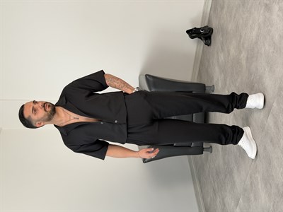 YAZLIK KREP TAKIM SİYAH