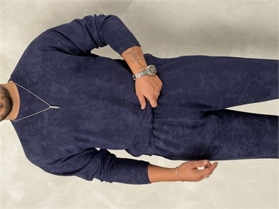 Yıkamalı Yüksek Kalite Oversize Takım Lacivert
