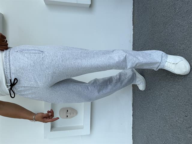 2 İPLİK BAGGY ŞERİTLİ PANTOLON GRİ