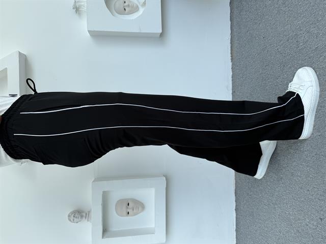 2 İPLİK BAGGY ŞERİTLİ PANTOLON SİYAH