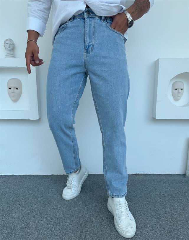 AA Kalite Boyfriend Kot Pantolon Açık Mavi