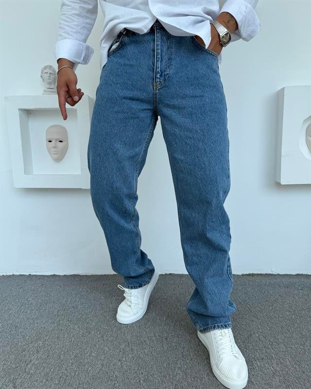 Baggy Kalıp Kot Pantolon Açık Mavi