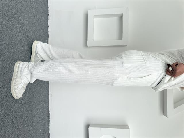 Burgu Desen İthal Baggy Pantolon Beyaz