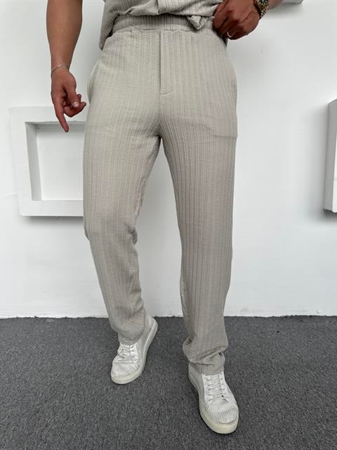 Burgu Desen İthal Baggy Pantolon Gri