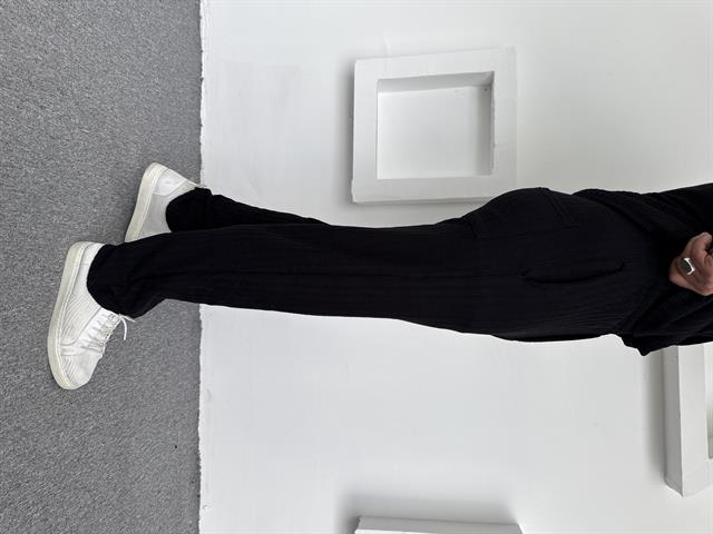 Burgu Desen İthal Baggy Pantolon Siyah