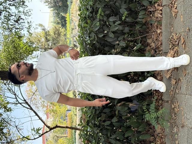 CRAP PİLELİ BAGGY TİŞÖRT TAKIM BEYAZ