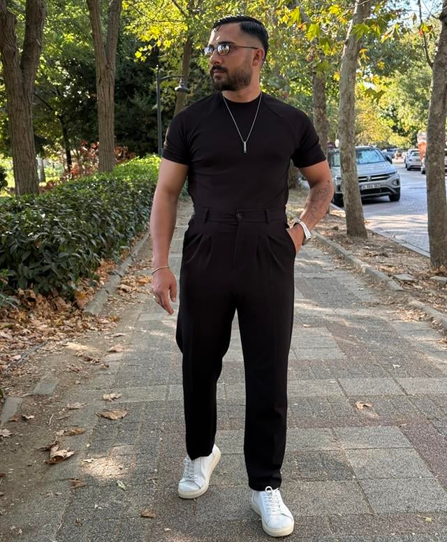 CRAP PİLELİ BAGGY TİŞÖRT TAKIM SİYAH