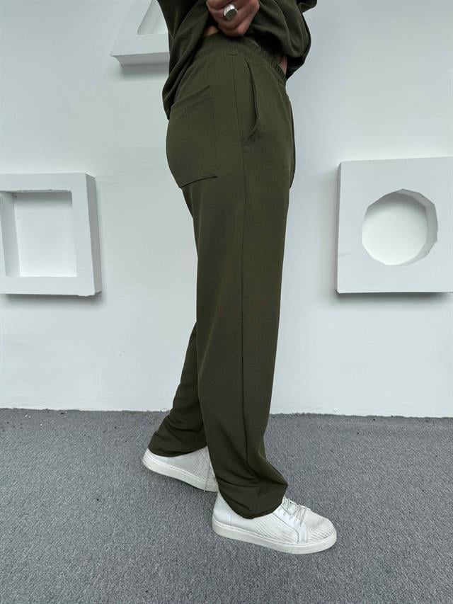 Crep Baggy Pantolon Haki Yeşil