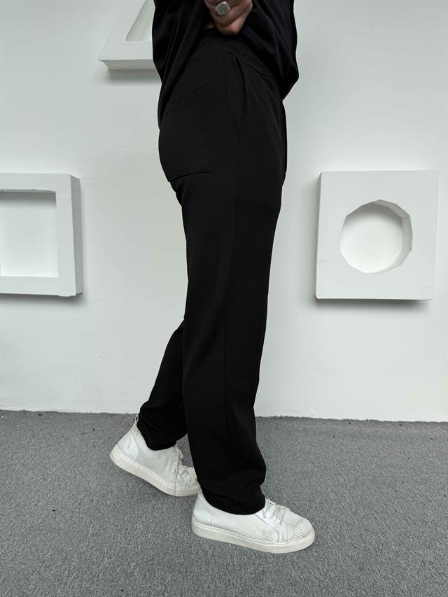 Crep Baggy Pantolon Siyah