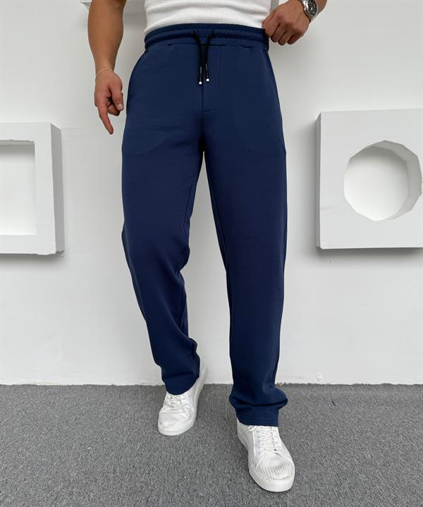 İçi Şardonlu Crap Baggy Kalıp Pantolon Lacivert