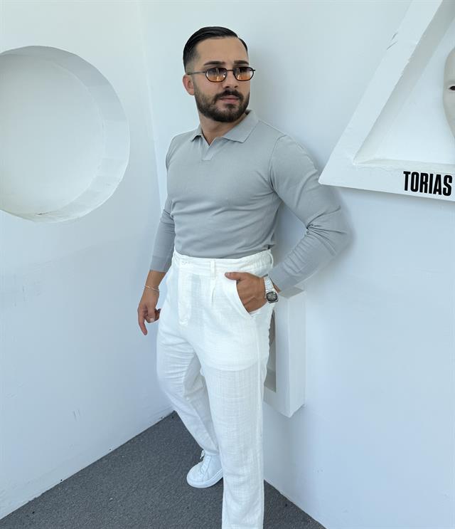 LRD  BASİC İTHAL TRİKO POLO YAKA GRİ