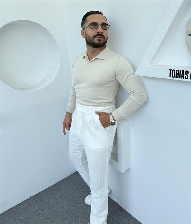 LRD  BASİC İTHAL TRİKO POLO YAKA KREM