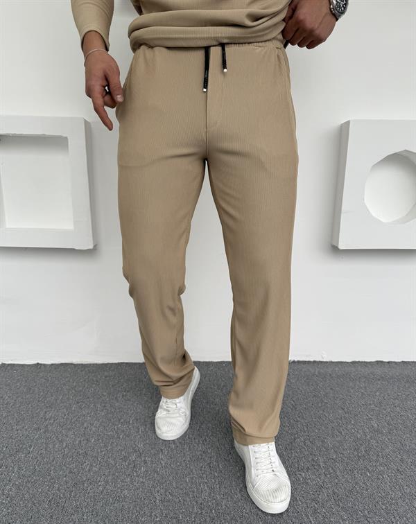 Ottoman Baggy Polo Yaka Takım Bej