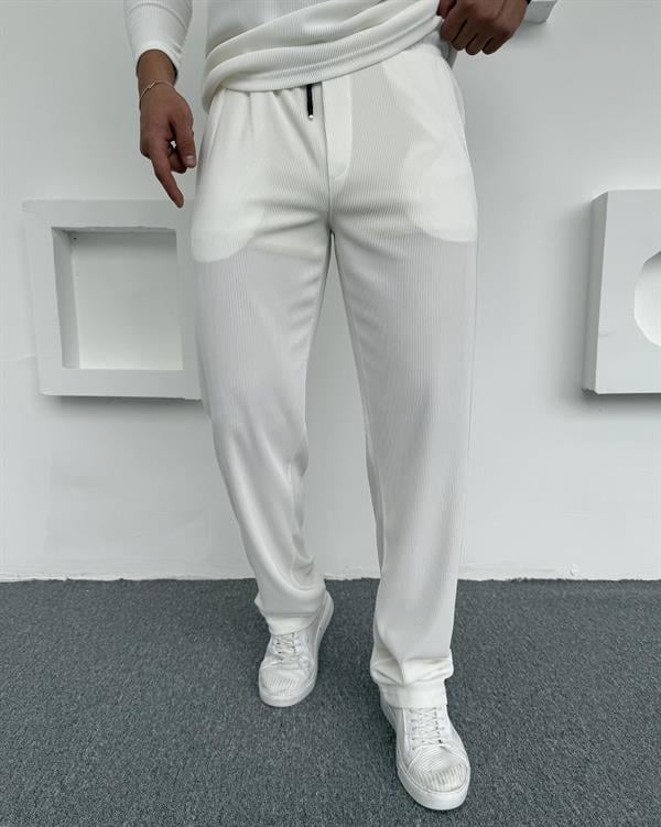 Ottoman Baggy Polo Yaka Takım Beyaz