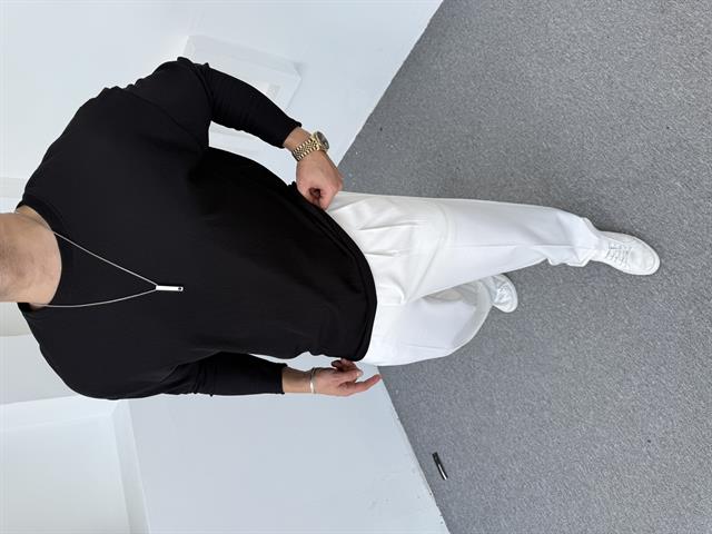 Ottoman Bisiklet Yaka Sweatshirt Siyah