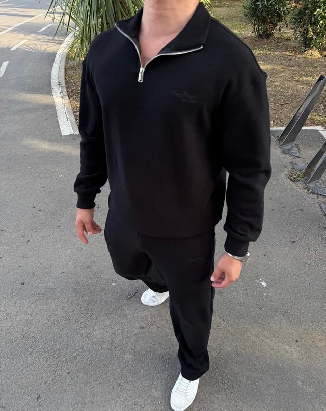 PİKE PAMUK TAKIM SİYAH