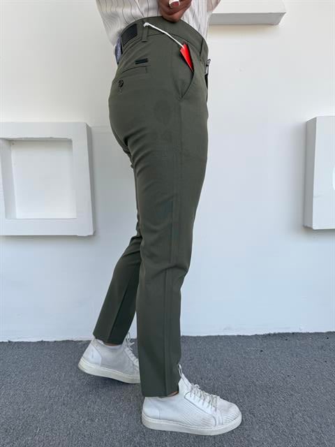 Premium Slimfit Klasik Kumaş Pantolon Çağla Yeşili