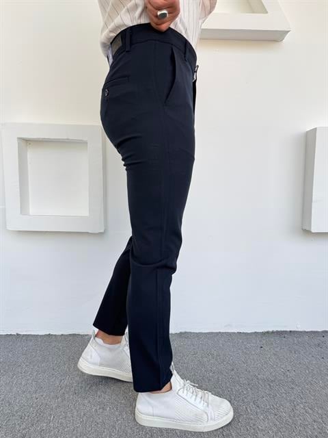 Premium Slimfit Klasik Kumaş Pantolon Lacivert