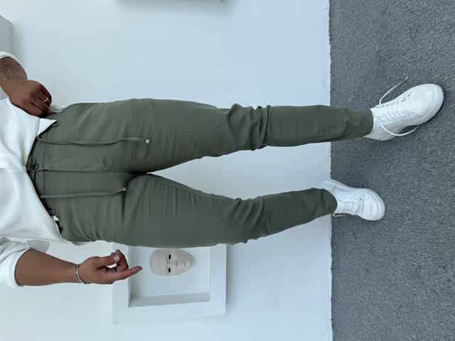 REGULAR KALIP KETEN PANTOLON YEŞİL