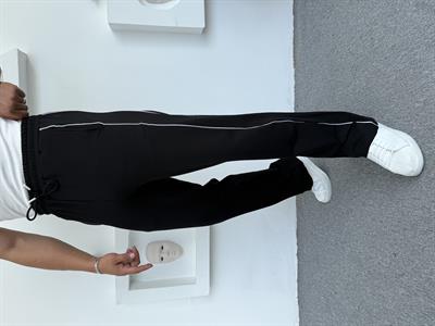 2 İPLİK BAGGY ŞERİTLİ PANTOLON SİYAH