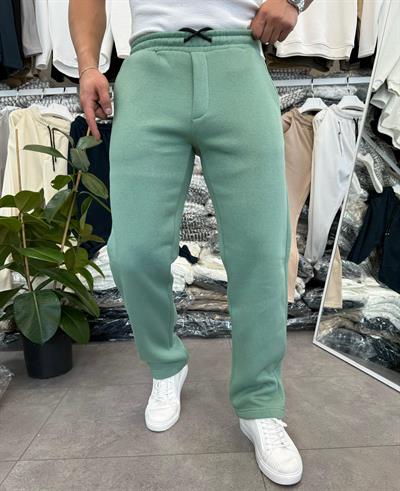 3 İplik Şardonlu Baggy Kalıp Pantolon Mint