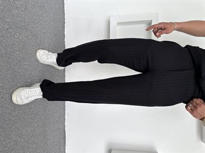 Burgu Desen İthal Baggy Pantolon Siyah