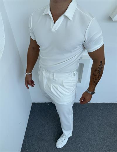 CRAP POLO YAKA TİŞÖRT BEYAZ