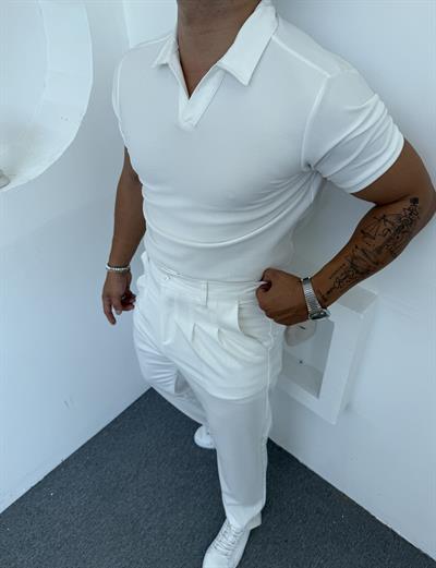 CRAP POLO YAKA TİŞÖRT BEYAZ
