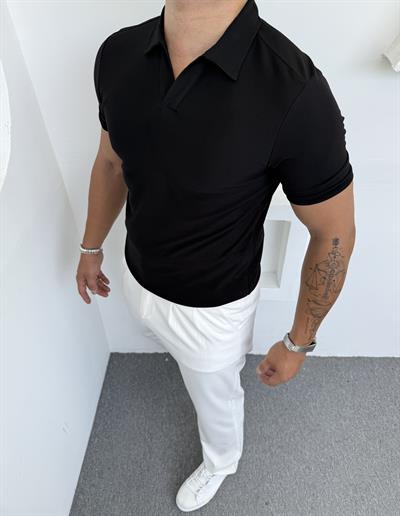 CRAP POLO YAKA TİŞÖRT SİYAH