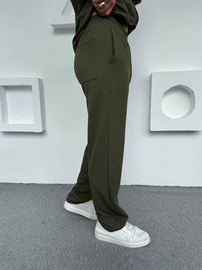 Crep Baggy Pantolon Haki Yeşil
