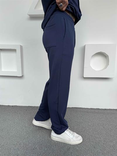 Crep Baggy Pantolon Lacivert