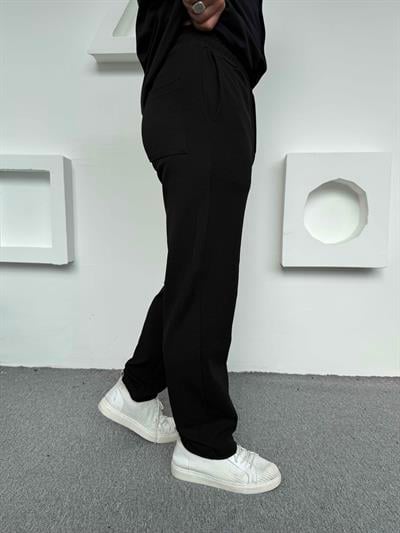 Crep Baggy Pantolon Siyah