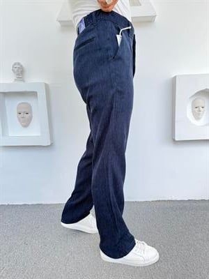 GRAMAJLI BAGGY KALIP KADİFE PANTOLON LACİVERT
