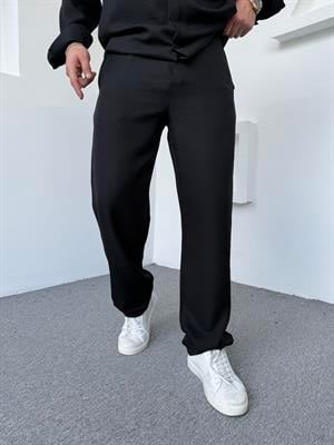 Keten Baggy Pantolon Siyah