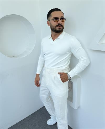 LRD  BASİC İTHAL TRİKO POLO YAKA BEYAZ