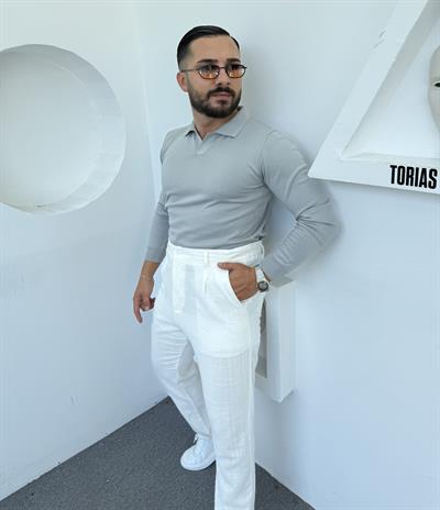 LRD  BASİC İTHAL TRİKO POLO YAKA GRİ